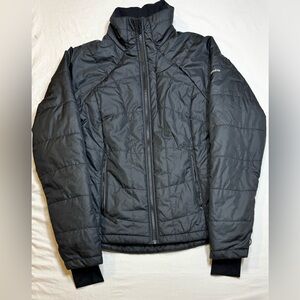 Columbia women’s Black Interchange jacket, size M. Insulated polyester shell